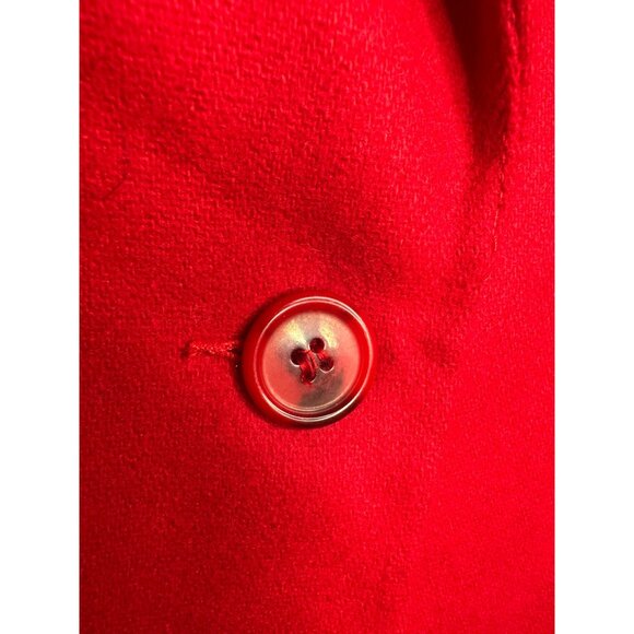 Koret Womens Red Wool Blazer With Black Velvet Collar Size 8 - Picture 7 of 8